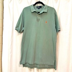 Ralph Lauren Green Polo Shirt Classic Piqué Design, Size L